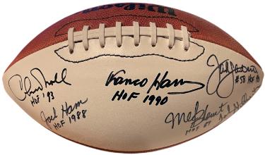 Pittsburgh Steelers HOF Legends Signed Ofc Wilson NFL WP Football 6 Sig-Beckett Harris/Noll/Lambert/Ham/Blount/Stallworth
