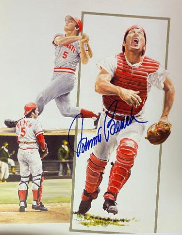 Johnny Bench signed Cincinnati Reds 8x10 Photo- Tuff Stuff COA