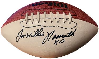 Joe Willie Namath signed Official Wilson NFL WP Leather Football X12 Rozelle-Beckett (NY Jets/HOF/2X MVP)