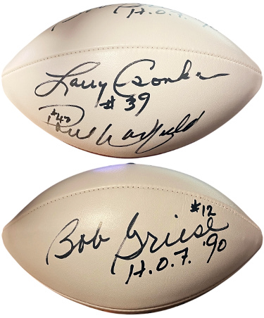 Miami Dolphin's Greats Signed Ofc Wilson NFL WP Leather Football 3 Sigs - Beckett (Csonka/Griese HOF/Warfield)