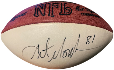Art Monk signed OFC Wilson NFL WP Leather Football #81 Tagliabue-Beckett (Washington/HOF)