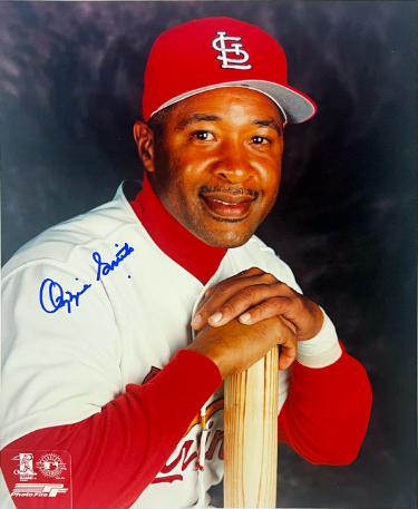 Ozzie Smith signed St. Louis Cardinals MLB Licensed 8x10 Photo- Tuff Stuff COA/Show Ticket (HOF)