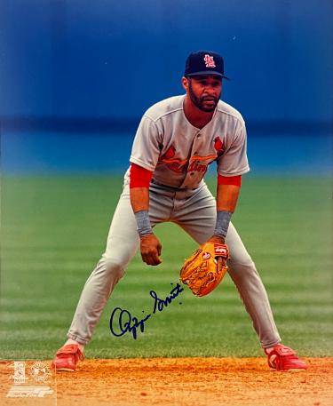 Ozzie Smith signed St. Louis Cardinals MLB Licensed 8x10 Photo imperfect- Tuff Stuff COA/Show Ticket