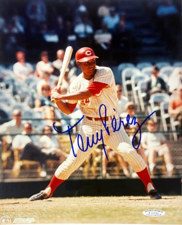 Tony Perez signed Cincinnati Reds MLB Licensed 8x10 Photo- Sports World Collectibles #A32692/COA (HOF)