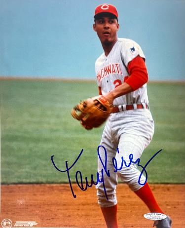 Tony Perez signed Cincinnati Reds MLB Licensed 8x10 Photo imperfect- Sports World Collectibles #A32693/COA (HOF)