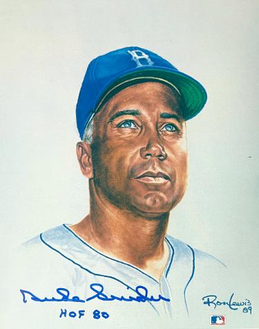 Duke Snider signed Brooklyn Dodgers MLB Licensed Ron Lewis 89 8x10 Photo HOF 80- /5000- Tuff Stuff COA Duke Snider signed Brooklyn Dodgers MLB Licensed Ron Lewis 89 8x10 Photo HOF 80- /5000- Tuff Stuff COA