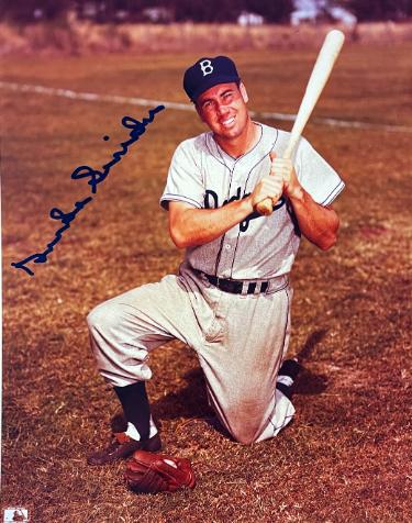 Duke Snider signed Brooklyn Dodgers MLB Licensed 8x10 Photo imperfect- Tuff Stuff COA