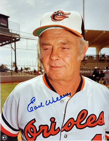 Earl Weaver signed Baltimore Orioles MLB Licensed 8x10 Photo imperfect- Tuff Stuff LOA/Show Ticket