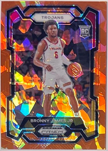 Bronny James 2024 Panini Prizm Draft Picks Orange Ice Prizm Rookie Card (RC) #86 (USC Trojans/Los Angeles Lakers) Bronny James 2024 Panini Prizm Draft Picks Orange Ice Prizm Rookie Card (RC) #86 (USC Trojans/Los Angeles Lakers)