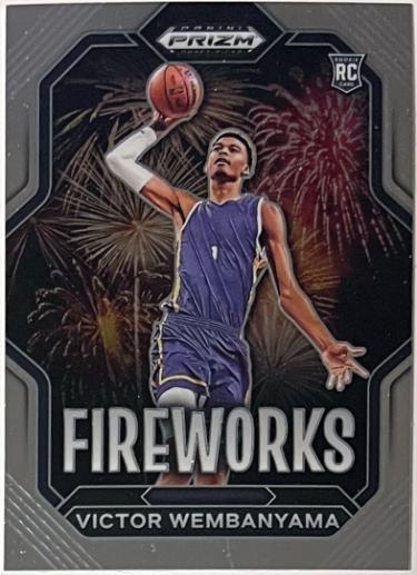 Victor Wembanyama 2023-24 Panini Prizm Draft Picks Fireworks Rookie Card (RC) #1 (San Antonio Spurs) Victor Wembanyama 2023-24 Panini Prizm Draft Picks Fireworks Rookie Card (RC) #1 (San Antonio Spurs)