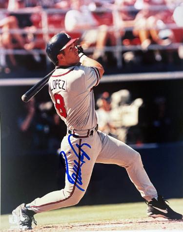 Javy Lopez signed Atlanta Braves MLB Licensed 8x10 Photo- COA Javy Lopez signed Atlanta Braves MLB Licensed 8x10 Photo- COA