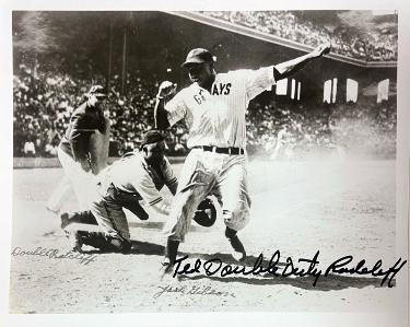 Ted Double Duty Radcliffe signed Homestead Grays Vintage B&W 8x10 Photo- COA/CSA Show Ticket/Photo Ted Double Duty Radcliffe signed Homestead Grays Vintage B&W 8x10 Photo- COA/CSA Show Ticket/Photo
