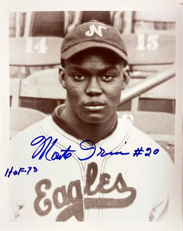 Monte Irvin signed Newark Eagles Negro League 8x10 Photo HOF 73 #20- COA/CSA Show Ticket Monte Irvin signed Newark Eagles Negro League 8x10 Photo HOF 73 #20- COA/CSA Show Ticket