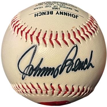 Johnny Bench signed Fotoball USA MLB Baseball- Fotoball USA COA (Cincinnati Reds) Johnny Bench signed Fotoball USA MLB Baseball- Fotoball USA COA (Cincinnati Reds)