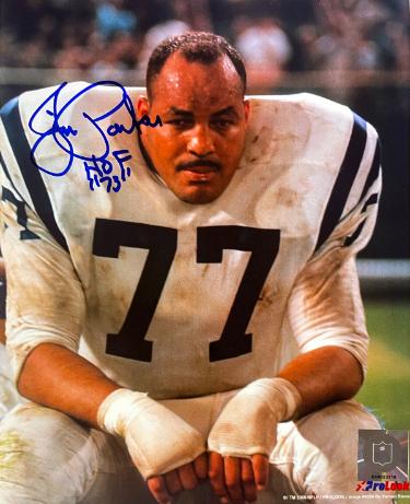 Jim Parker signed Baltimore Colts NFL Licensed 8x10 Photo HOF 73 imperfect- COA/Show Ticket