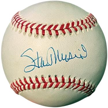 Stan Musial signed RONL Rawlings Official National League Baseball minor tone- Beckett Review (St. Louis Cardinals/HOF) Stan Musial signed RONL Rawlings Official National League Baseball minor tone- Beckett Review (St. Louis Cardinals/HOF)