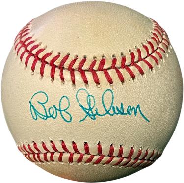 Bob Gibson signed RONL Rawlings Official National League Baseball toned- COA (St. Louis Cardinals/HOF)