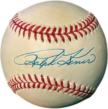 Ralph Kiner signed RONL Official National League Baseball- minor tone- COA (Pittsburgh Pirates/HOF)