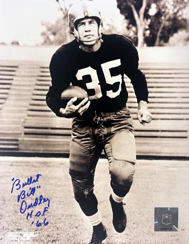 Bill Dudley signed Pittsburgh Steelers Vintage 8x10 Photo dual Bullet/HOF 66 imperfect- COA/Show Ticket
