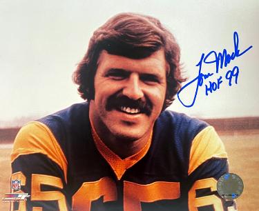 Tom Mack signed Los Angeles Rams NFL Licensed 8x10 Photo HOF 99 imperfect- COA