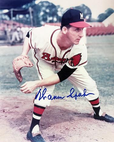 Warren Spahn signed Milwaukee Braves 8x10 Photo imperfect- COA