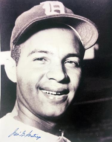Jose G Santiago signed Cleveland Vintage B&W 8x10 Photo imperfect- CSA COA/Show Ticket