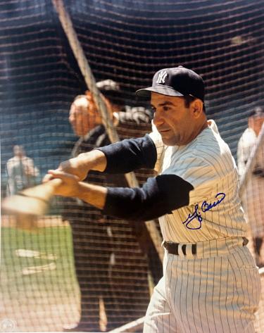 Yogi Berra signed New York Yankees MLB Licensed 8x10 Photo imperfect- COA/Show Ticket (HOF)