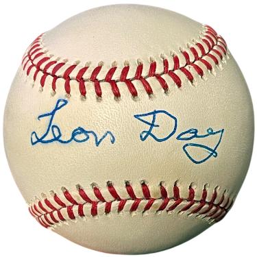 Leon Day signed Official ROAL Rawlings American League Baseball- Beckett Review (Negro League-Black Sox/Eagles/Elite Giants)