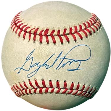 Gaylord Perry signed Official Rawlings RONL National League Baseball toned- COA (Giants/HOF/5XAS/2XCY)
