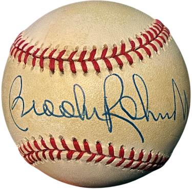 Brooks Robinson signed ROAL Rawlings Official American League Baseball toned- COA (Baltimore Orioles/HOF)