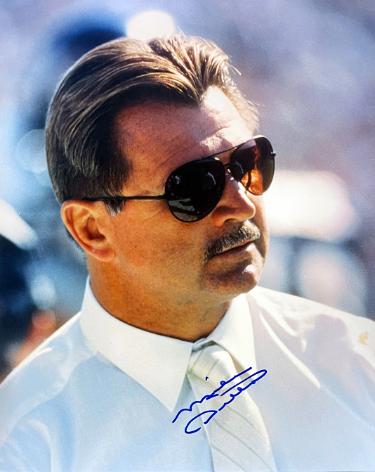 Mike Ditka signed Chicago Bears 8x10 Photo imperfect- NFL Alumni, Inc. LOA (HOF/SB Champ)