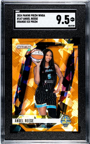 Angel Reese 2024 Panini Prizm WNBA Orange Ice Prizm Rookie Card (RC) #147- SGC Graded 9.5 Mint+ (Chicago Sky)
