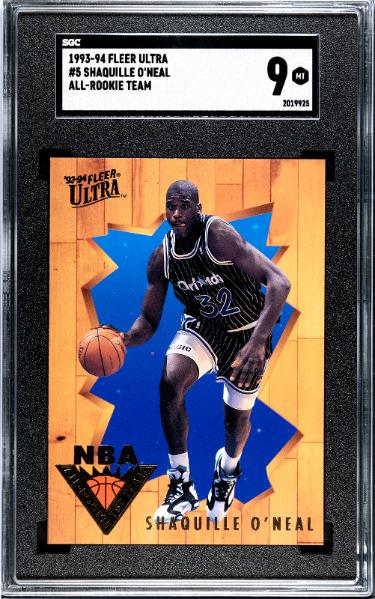 Shaquille O'Neal 1993-94 Fleer Ultra All-Rookie Team Card #5- SGC Graded 9 Mint (Orlando Magic)