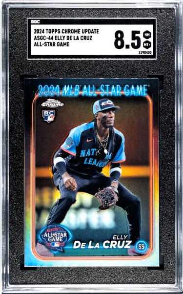 Elly De La Cruz 2024 Topps Chrome Update All-Star Game Card #ASGC-44- SGC Graded 8.5 NM-MT+ (Cincinnati Reds)
