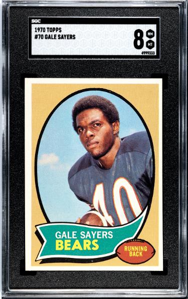 Gale Sayers 1970 Topps Card #70- SGC Graded 8 NM-MT (Chicago Bears/HOF)