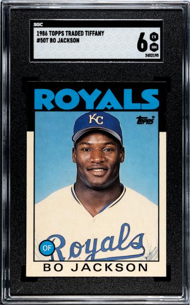 Bo Jackson 1986 Topps Traded Tiffany Rookie Card (RC) #50T- SGC Graded 6 EX-NM (Kansas City Royals)