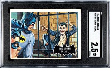 Batman 1966 Topps The Joker In Jail Card #13- SGC Graded 2.5 Good+