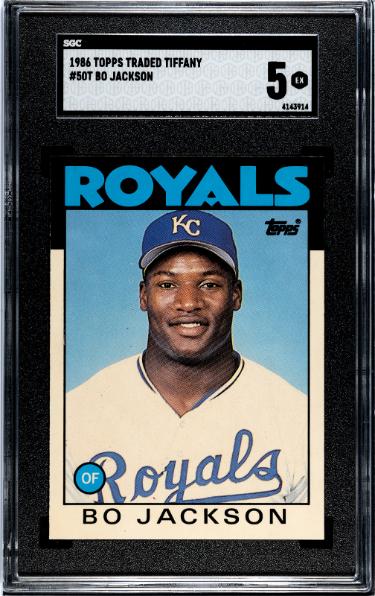 Bo Jackson 1986 Topps Traded Tiffany Rookie Card (RC) #50T- SGC Graded 5 EX (Kansas City Royals)