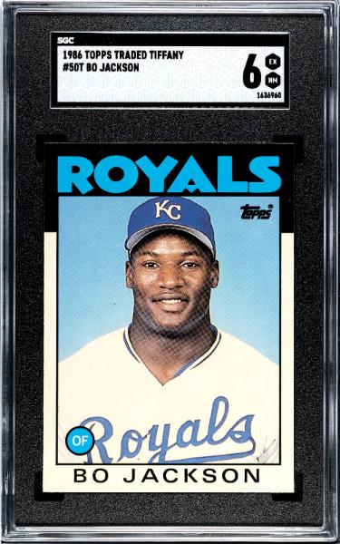 Bo Jackson 1986 Topps Traded Tiffany Rookie Card (RC) #50T- SGC Graded 6 EX-NM (Kansas City Royals)