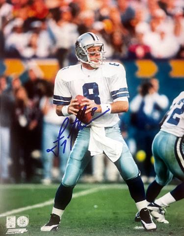 Troy Aikman signed Dallas Cowboys NFL Licensed 8x10 Photo #8 imperfect- A.A.U Certified (Authentics Autographs Unlimited)