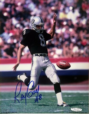 Ray Guy signed Oakland Raiders 8x10 Photo #8- Sports World Collectibles #A48498/COA