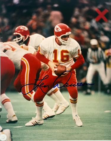 Len Dawson signed Kansas City Chiefs NFL Licensed 8x10 Photo imperfect- COA