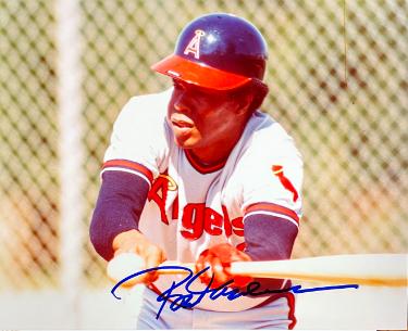 Rod Carew signed California Angels 8x10 Photo imperfect- COA (HOF)