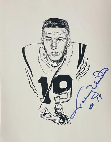 Johnny Unitas signed Baltimore Colts 8.5x11 Photo/Lithograph #19- COA (HOF)