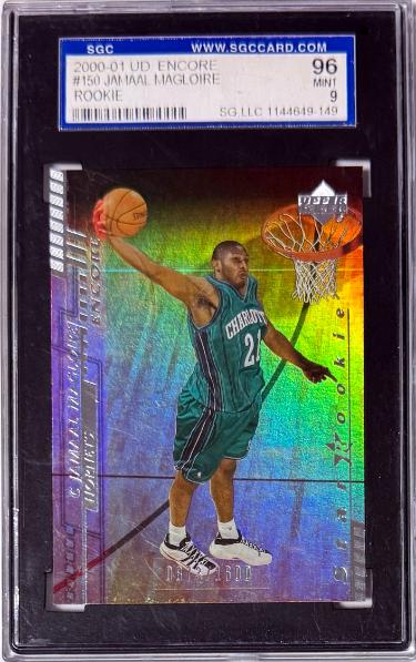 Jamaal Magloire 2000-01 UD Encore Rookie Card #150 0873/1600- SGC Graded 96 Mint 9 (Charlotte Hornets)