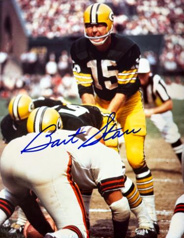 Bart Starr signed Green Bay Packers 8x10 Photo minor dings- NFL Alumni LOA (HOF)