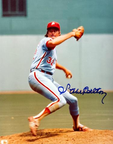 Steve Carlton signed Philadelphia Phillies MLB Licensed 8x10 Photo- Tuff Stuff COA/Show Ticket
