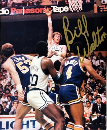 Bill Walton signed Boston Celtics 8x10 Photo imperfect- COA (HOF/2X NBA Champ)