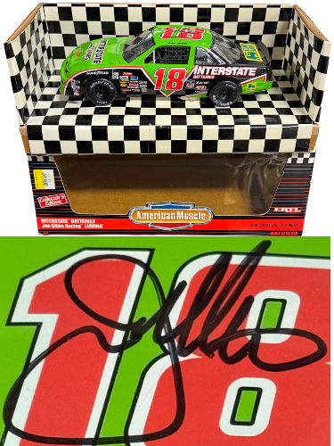 Joe Gibbs signed 1992 Chevrolet Lumina #18 Interstate Ertl American Muscle 1:18 Scale Die-Cast Car- COA/Photo