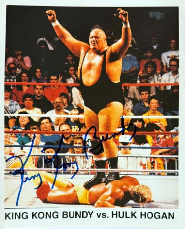 King Kong Bundy signed WWF/WWE 8x10 Photo- COA/Show Ticket